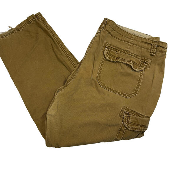 Unionbay Mens Cargo Pants 44x32 Brown Y2K Baggy Workwear 90s Grunge Utility - Picture 1 of 16